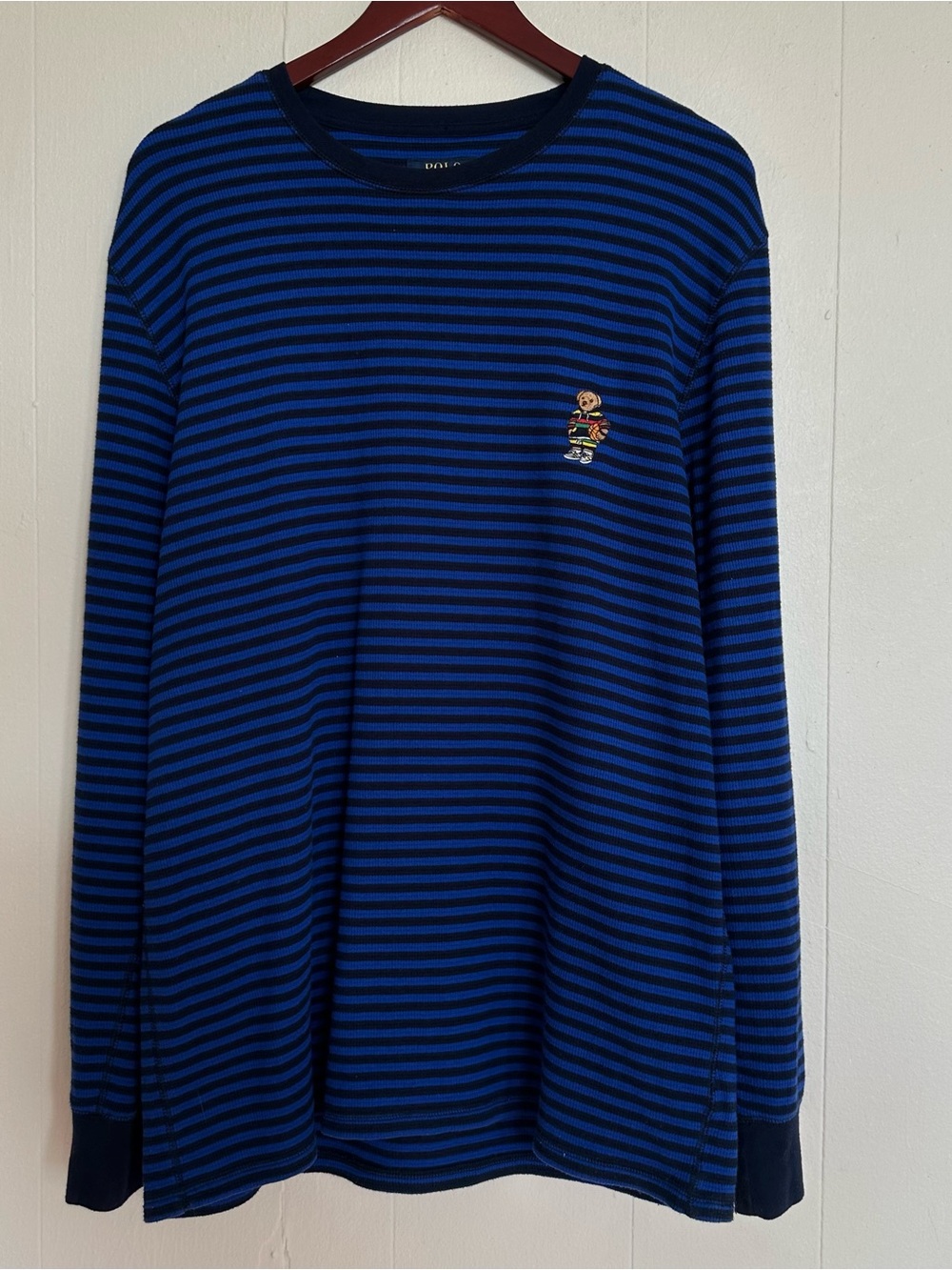 Polo Ralph Lauren Thermal Long-Sleeve Tee with Bear Patch